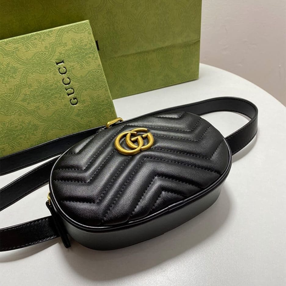 GUCCI Marmont Quilted Leather Belt Bag