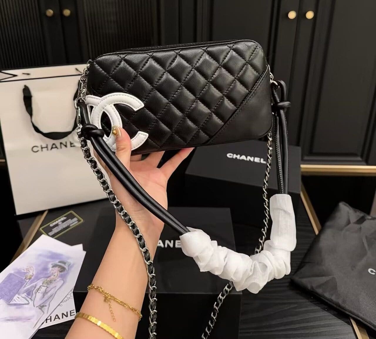 Chanel Cambon leather handbag
