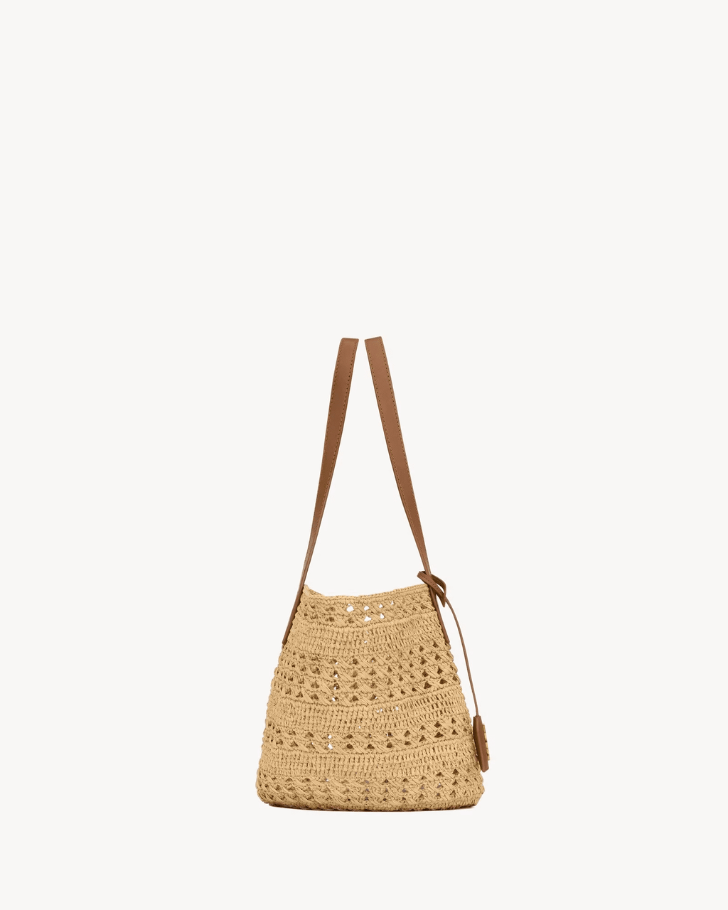 Saint Laurent panier small bag in raffia