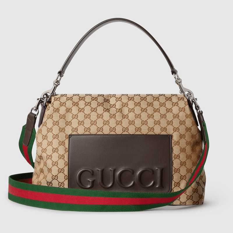 GUCCI canvas large crossbody bag