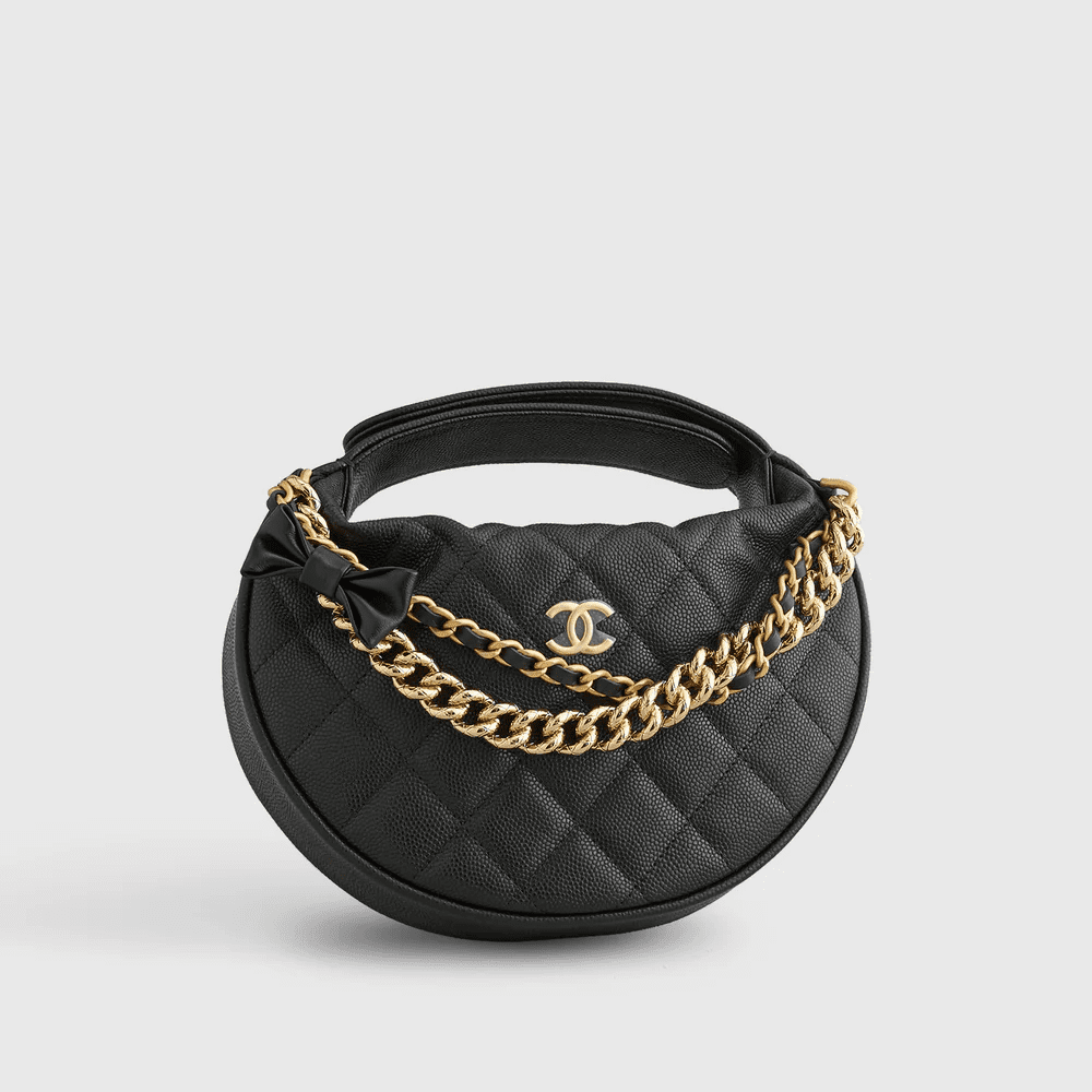 Chanel Quilted Circle Pouch Bag
