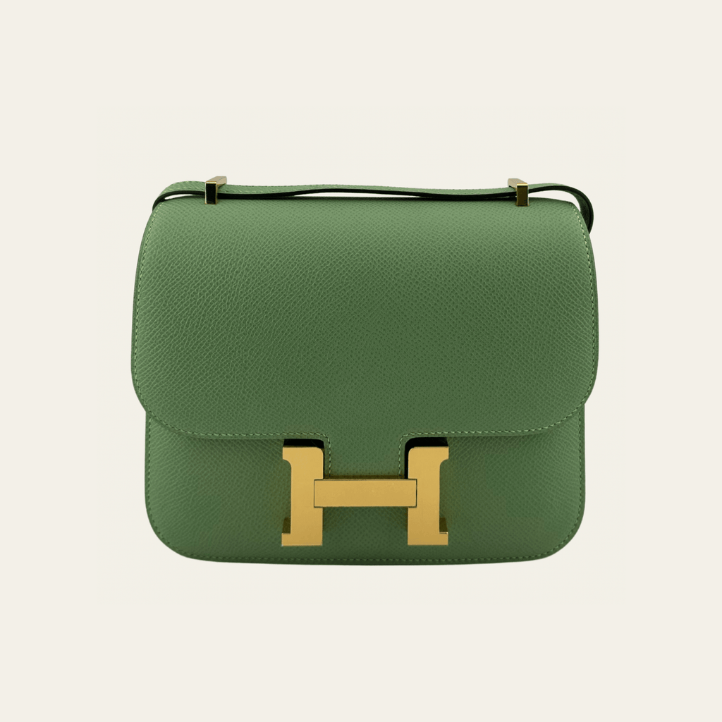 Hermès Vert Criquet Constance 18 Epsom Gold Hardware