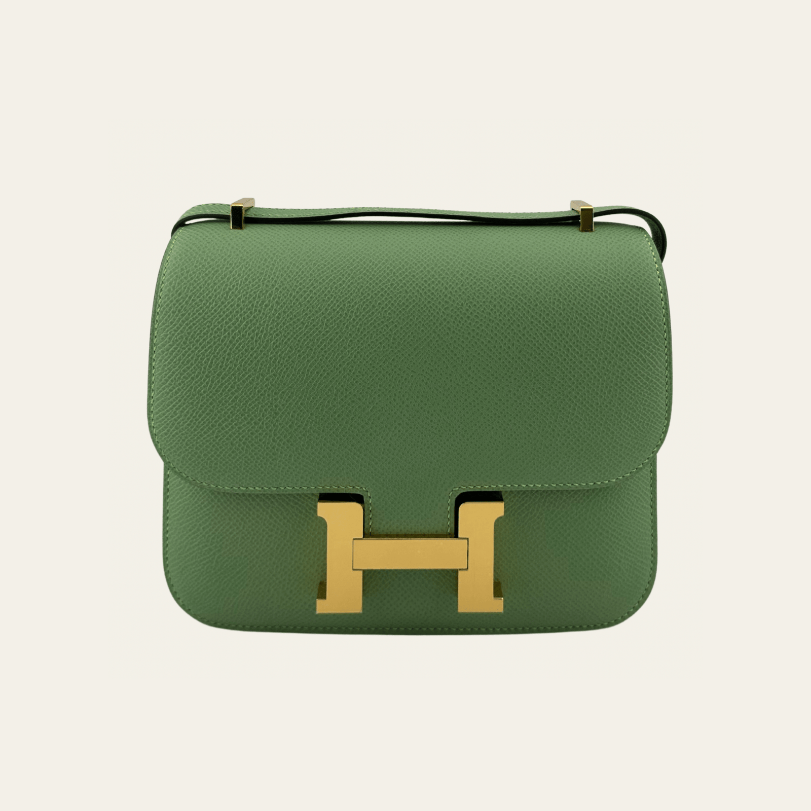 Hermès Vert Criquet Constance 18 Epsom Gold Hardware