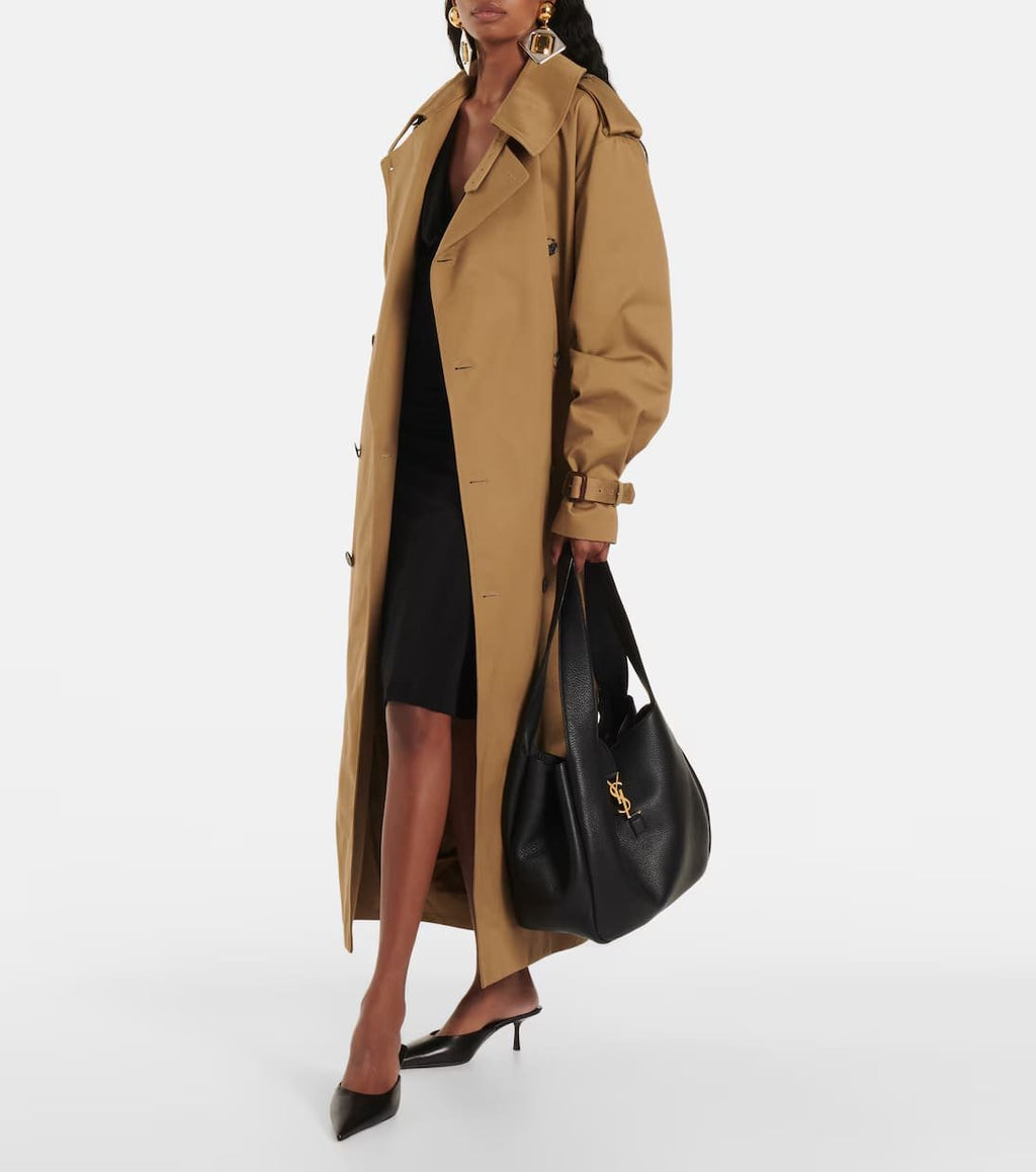 SAINT LAURENT Le 5 À 7 Bea textured-leather tote