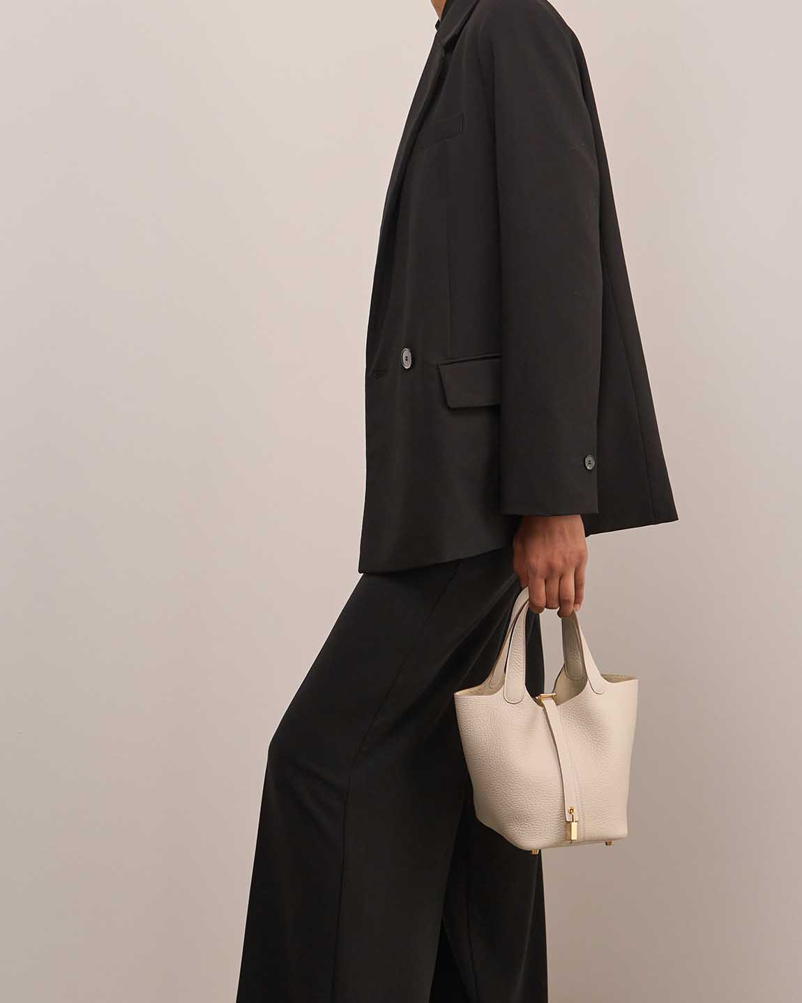 Hermès Picotin 18 Taurillon Clémence Craie