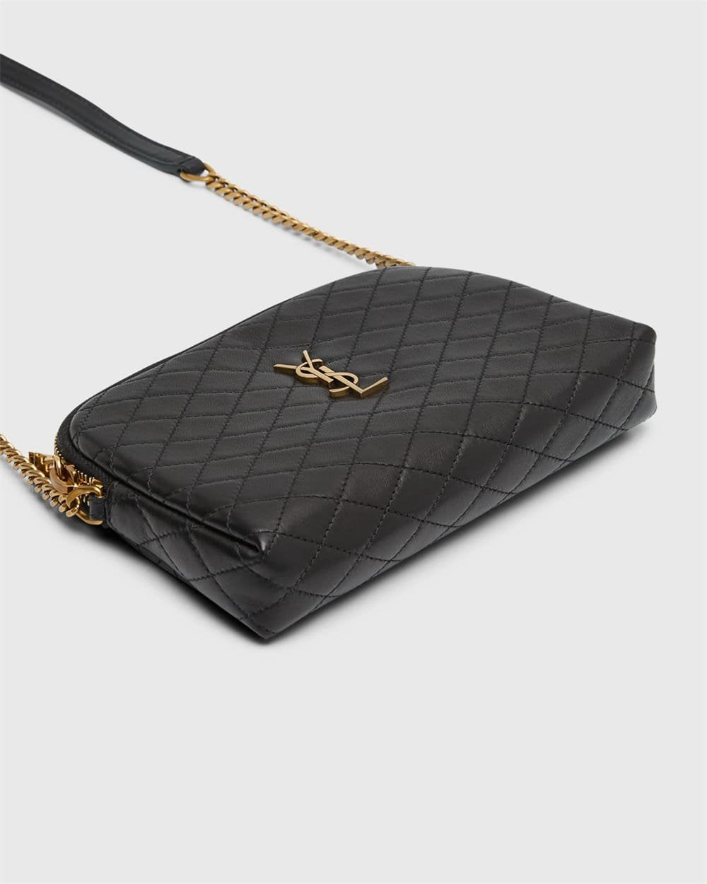 Saint Laurent Gaby Mini YSL Crossbody Bag in Quilted Leather
