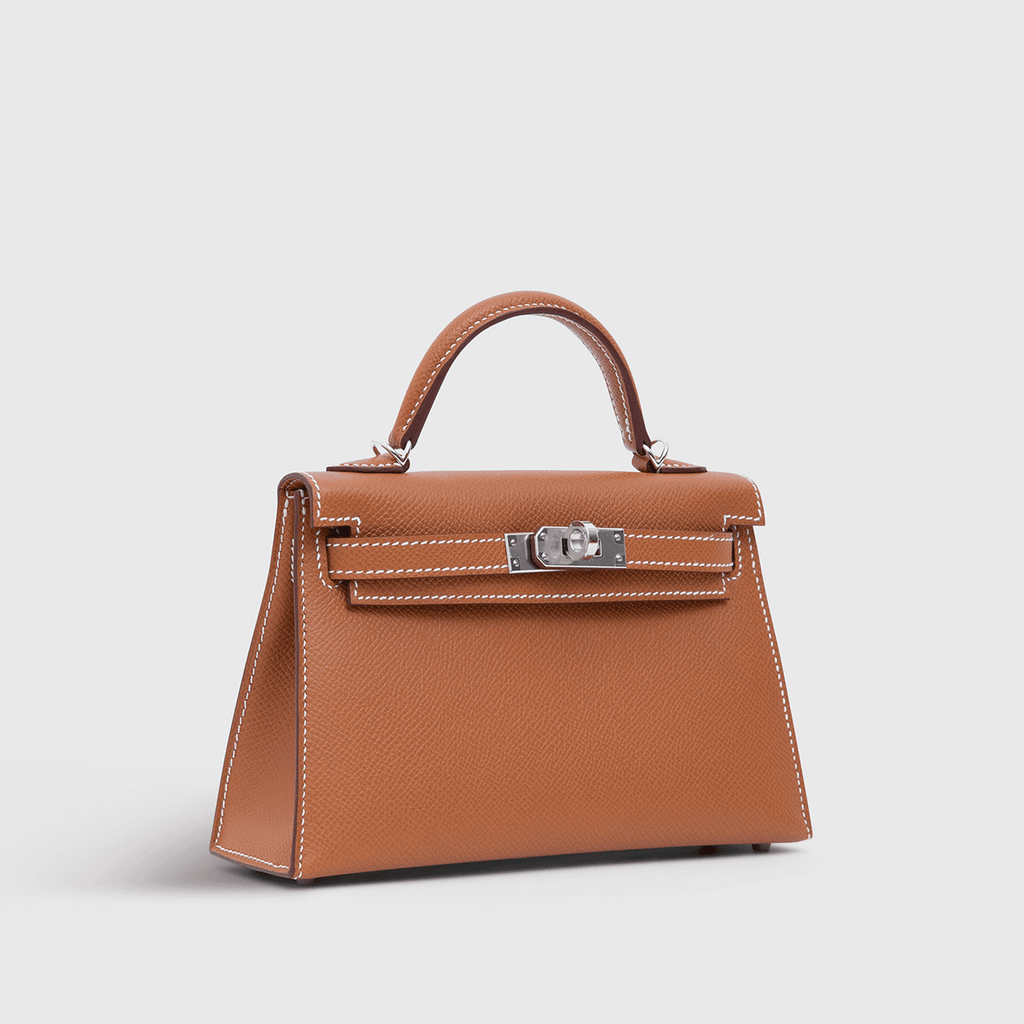 Hermès Kelly Mini Epsom Gold Sellier Palladium Hardware
