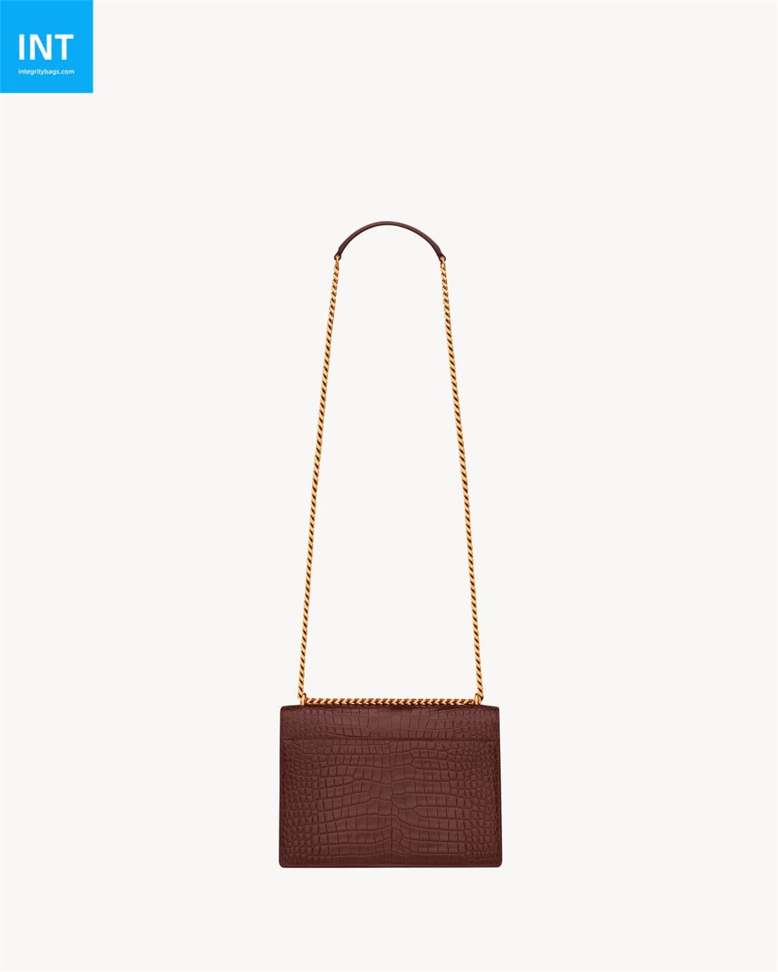Saint Laurent SUNSET MEDIUM IN CROCODILE-EMBOSSED LEATHER