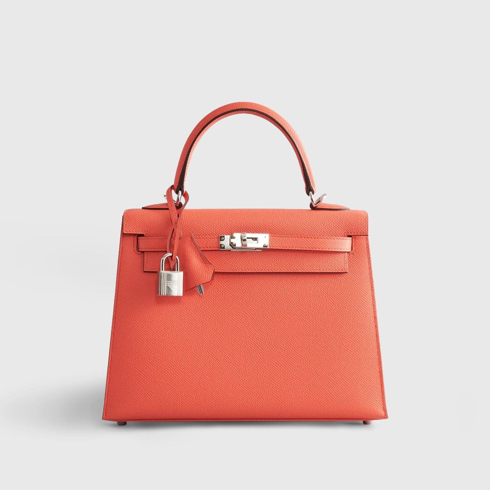 Hermès Kelly 25 Epsom Rose Texas Sellier Palladium Hardware