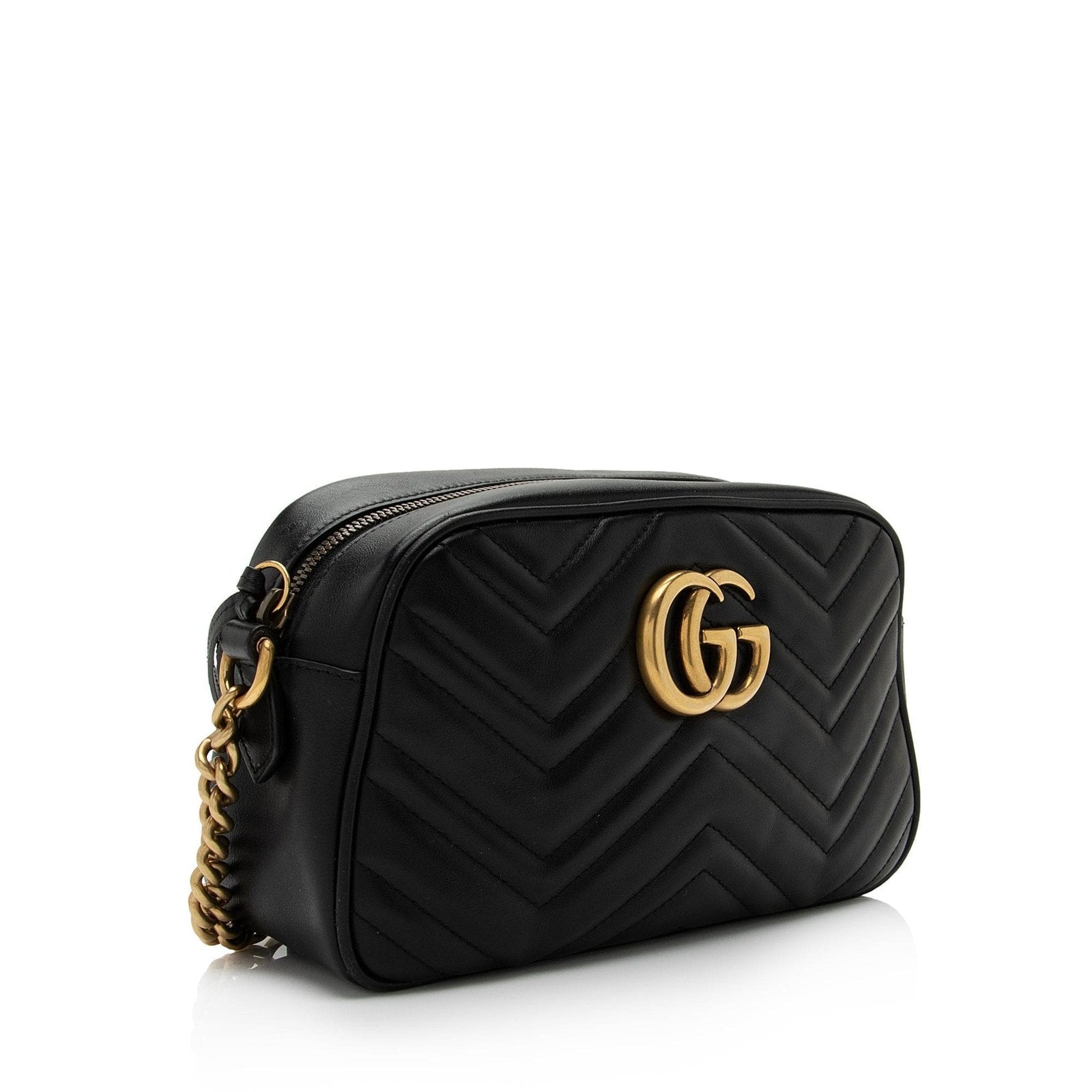 Gucci Matelasse Leather GG Marmont Small Shoulder Bag (SHF-8WEwIl)