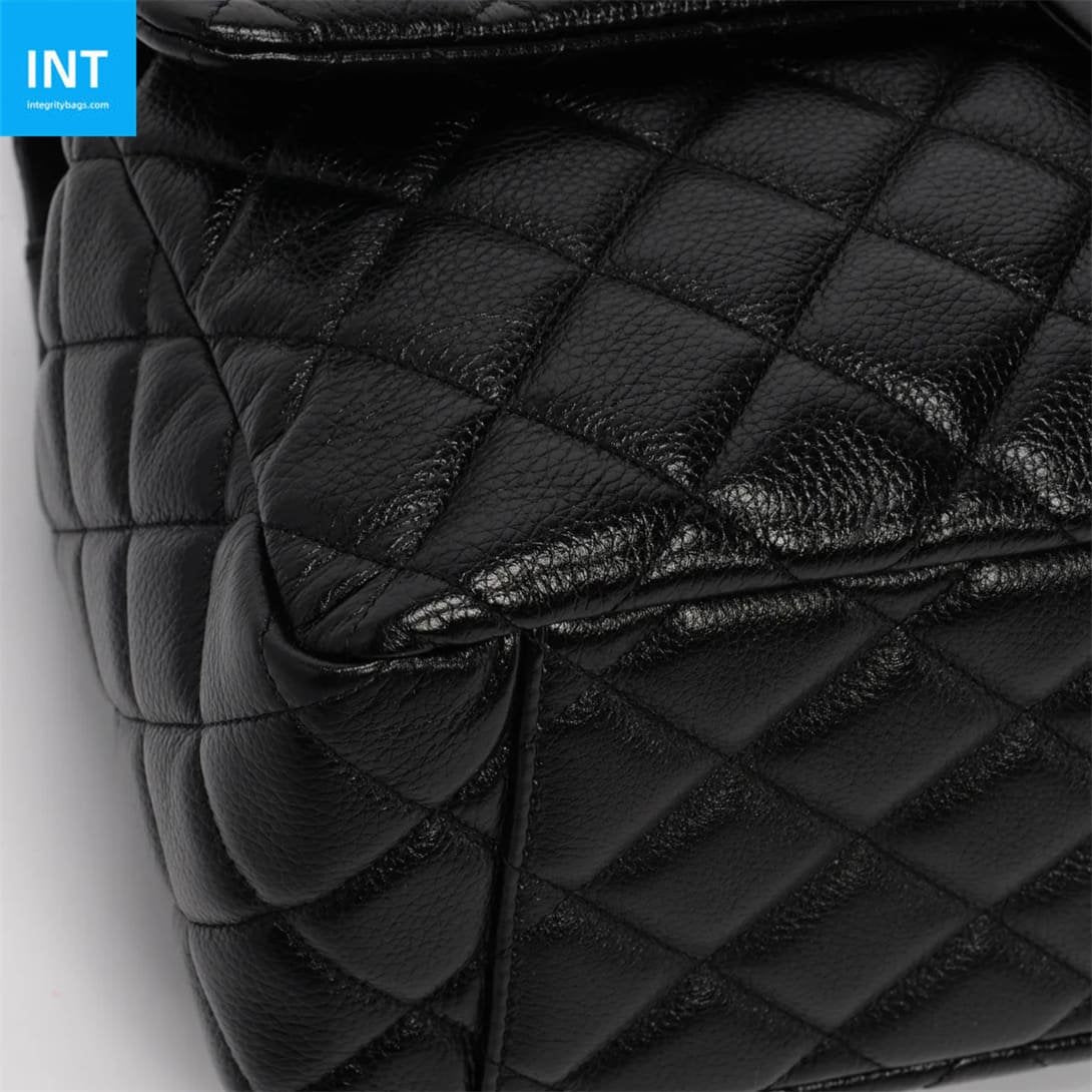 Chanel Black Quilted Caviar Small XXL Travel Flap Bag