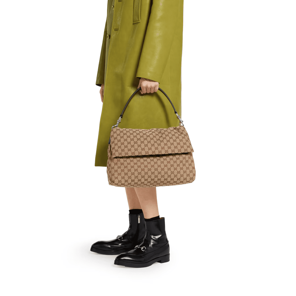 GUCCI canvas large crossbody bag