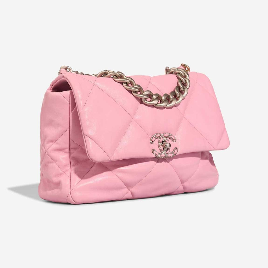 Chanel 19 Large Flap Bag Lamb Pink