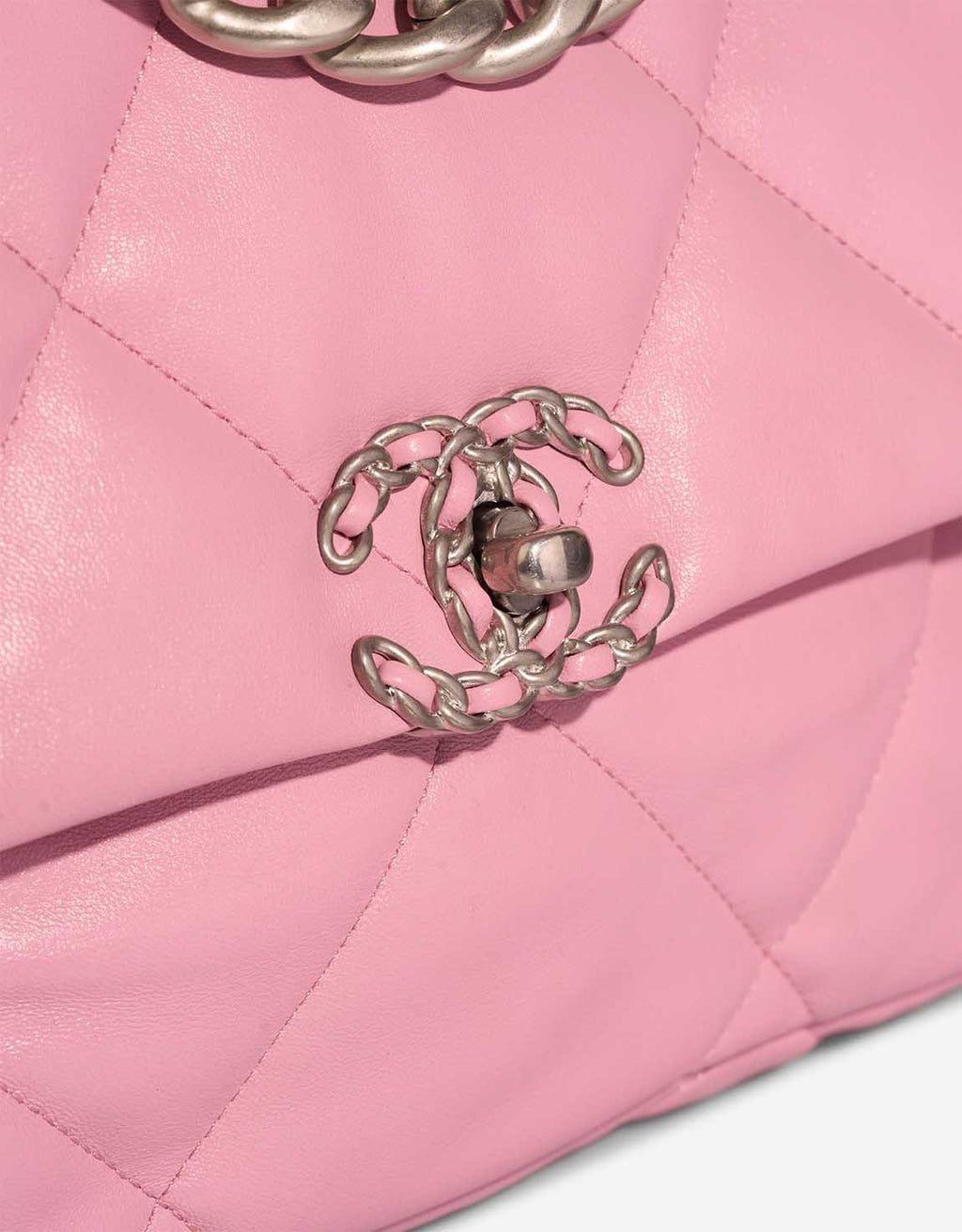 Chanel 19 Large Flap Bag Lamb Pink