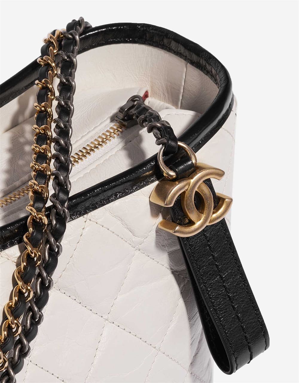 Chanel Gabrielle Large Calf Black / White
