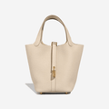 Hermès Picotin 18 Taurillon Clémence Craie
