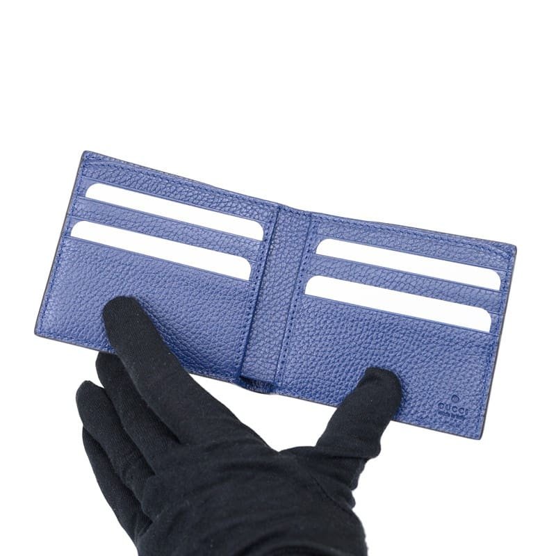Bi-fold wallet with Gucci script