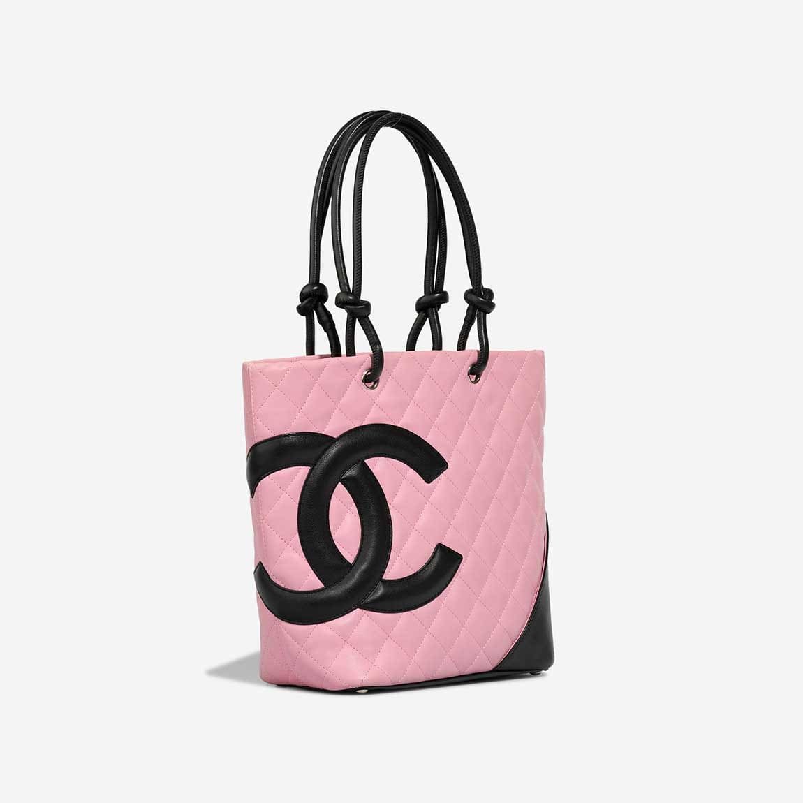 Chanel Cambon Tote Bag Small Lamb Pink / Black