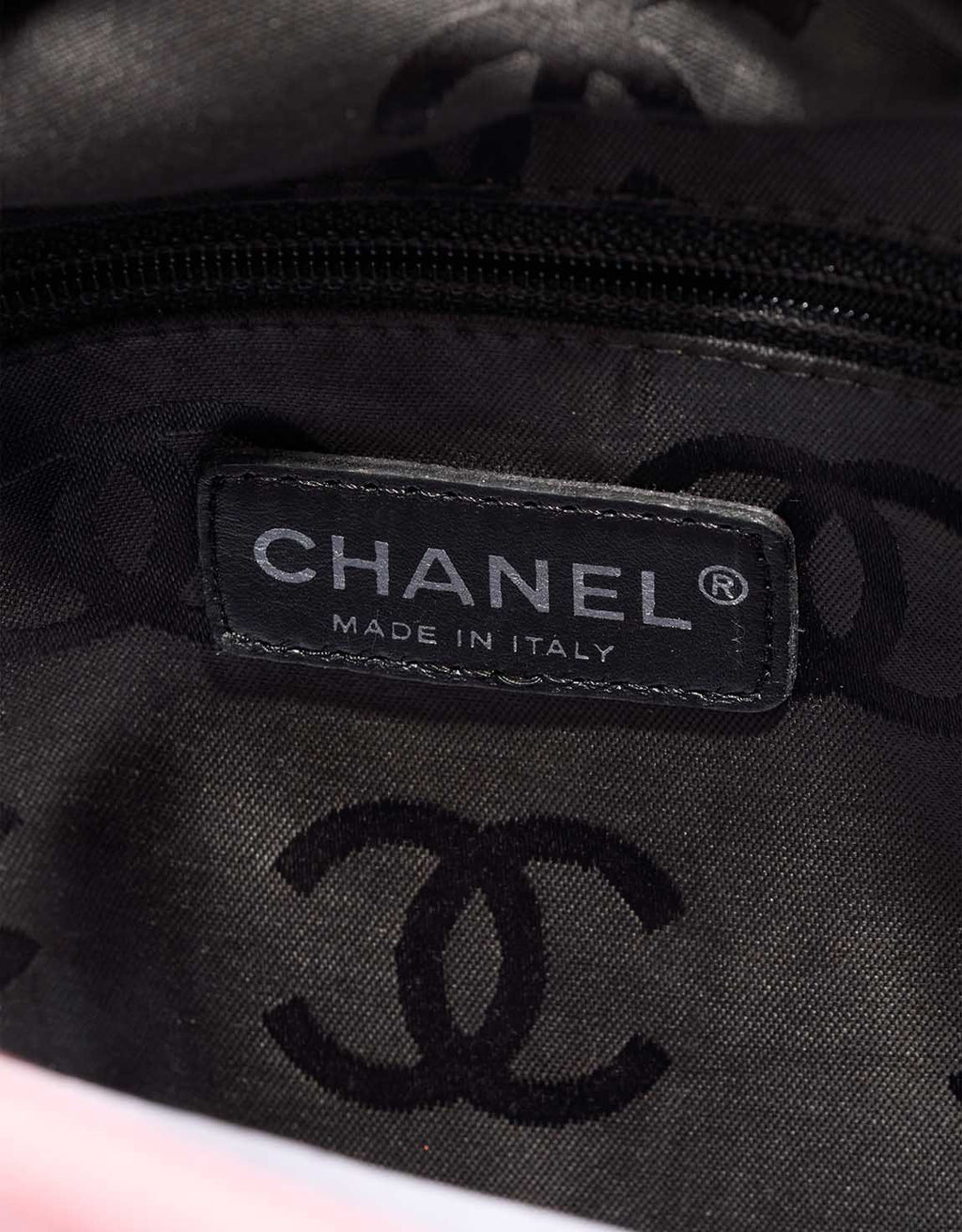 Chanel Cambon Tote Bag Small Lamb Pink / Black