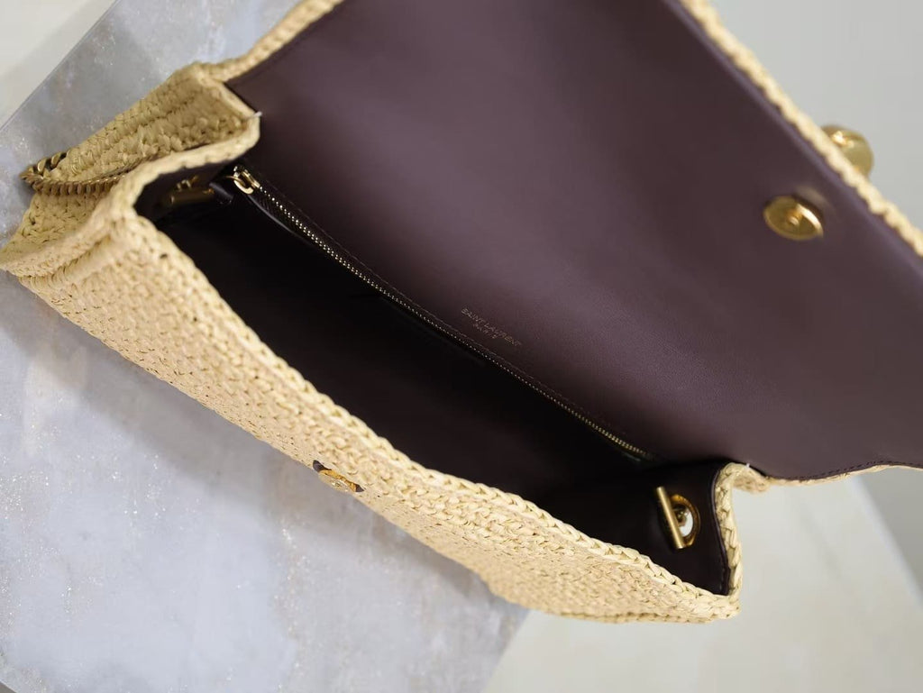 Saint Laurent kate 99 tassel in raffia