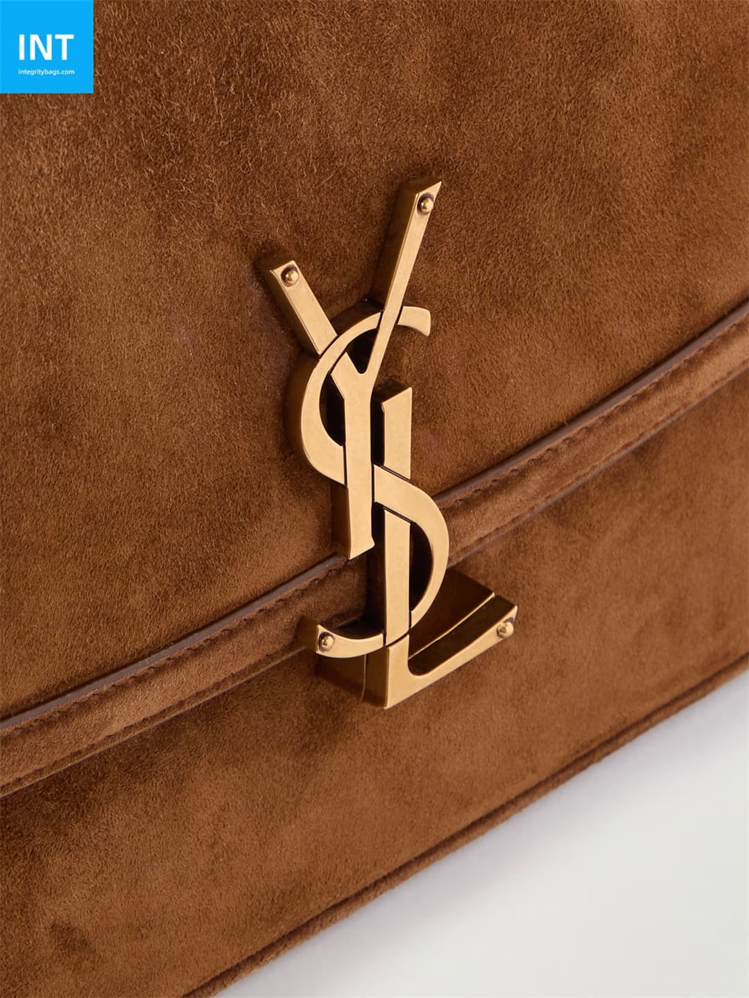 SAINT LAURENT Solferino medium suede shoulder bag