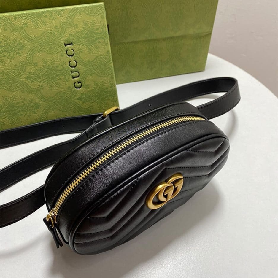GUCCI Marmont Quilted Leather Belt Bag