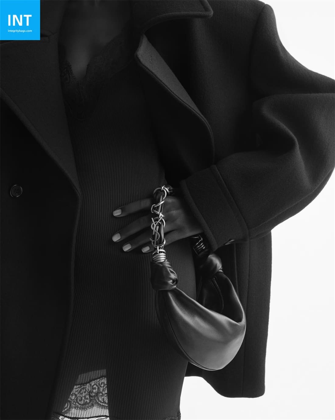 Saint Laurent AMALIA mini hobo in lambskin