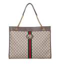 Gucci Rajah Tiger Large Tote Lion Beige Logo GG Bag