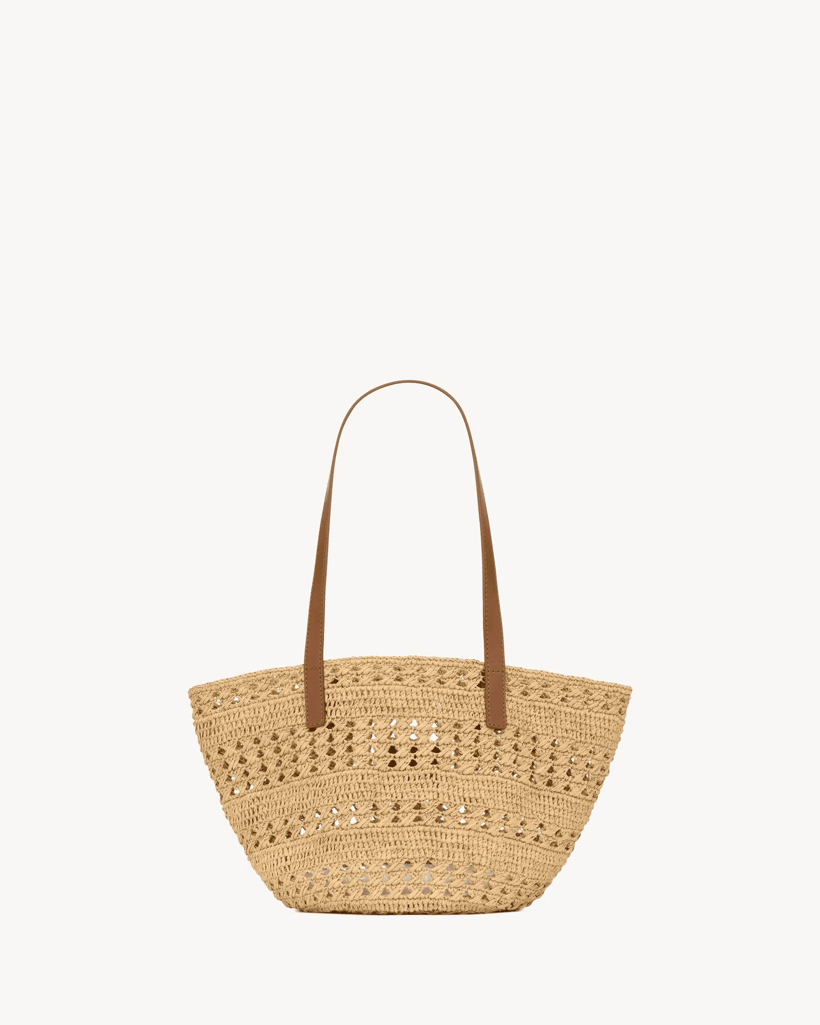 Saint Laurent panier small bag in raffia