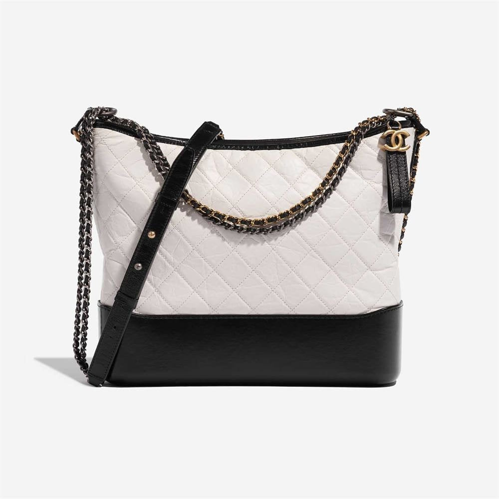Chanel Gabrielle Large Calf Black / White