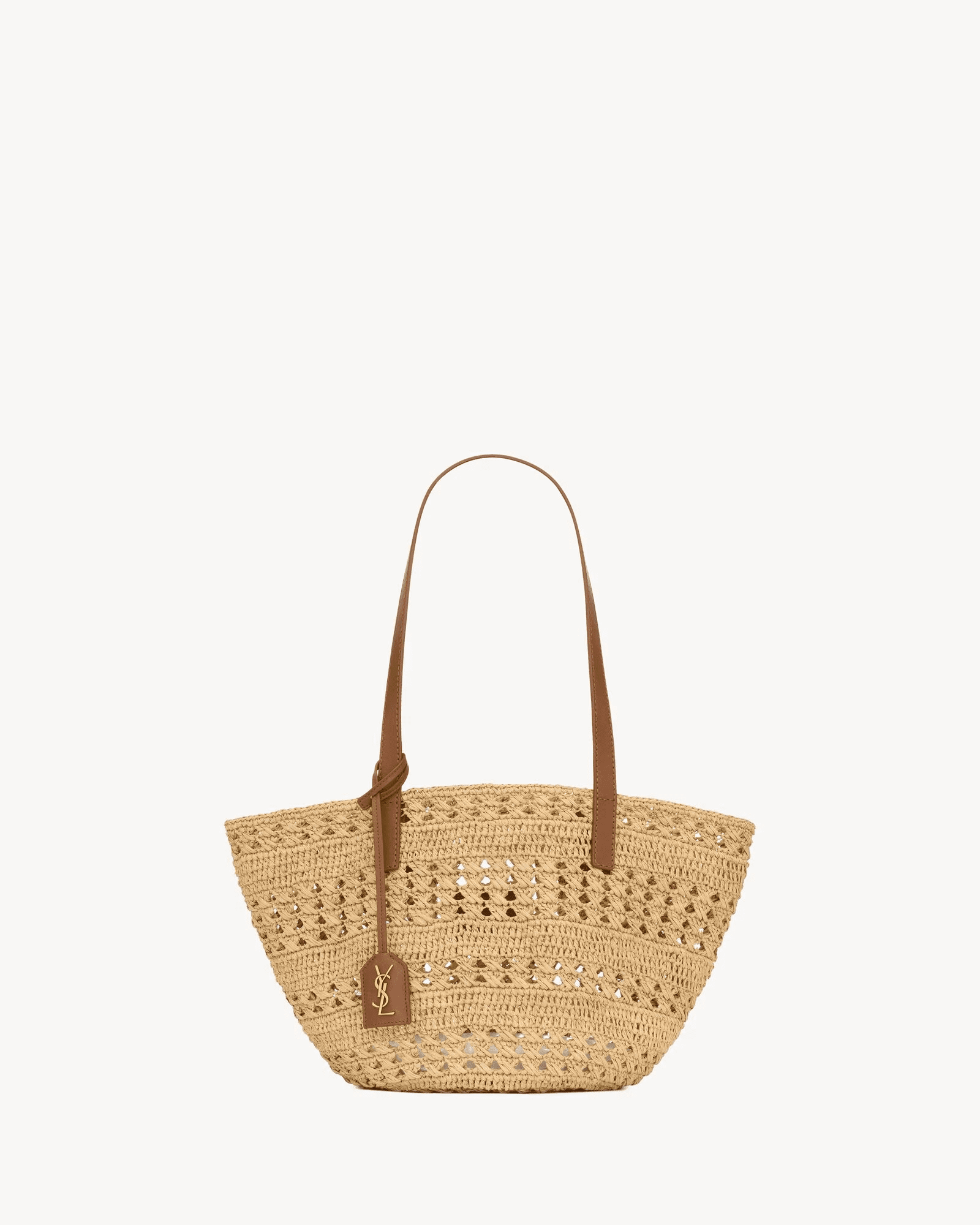 Saint Laurent panier small bag in raffia