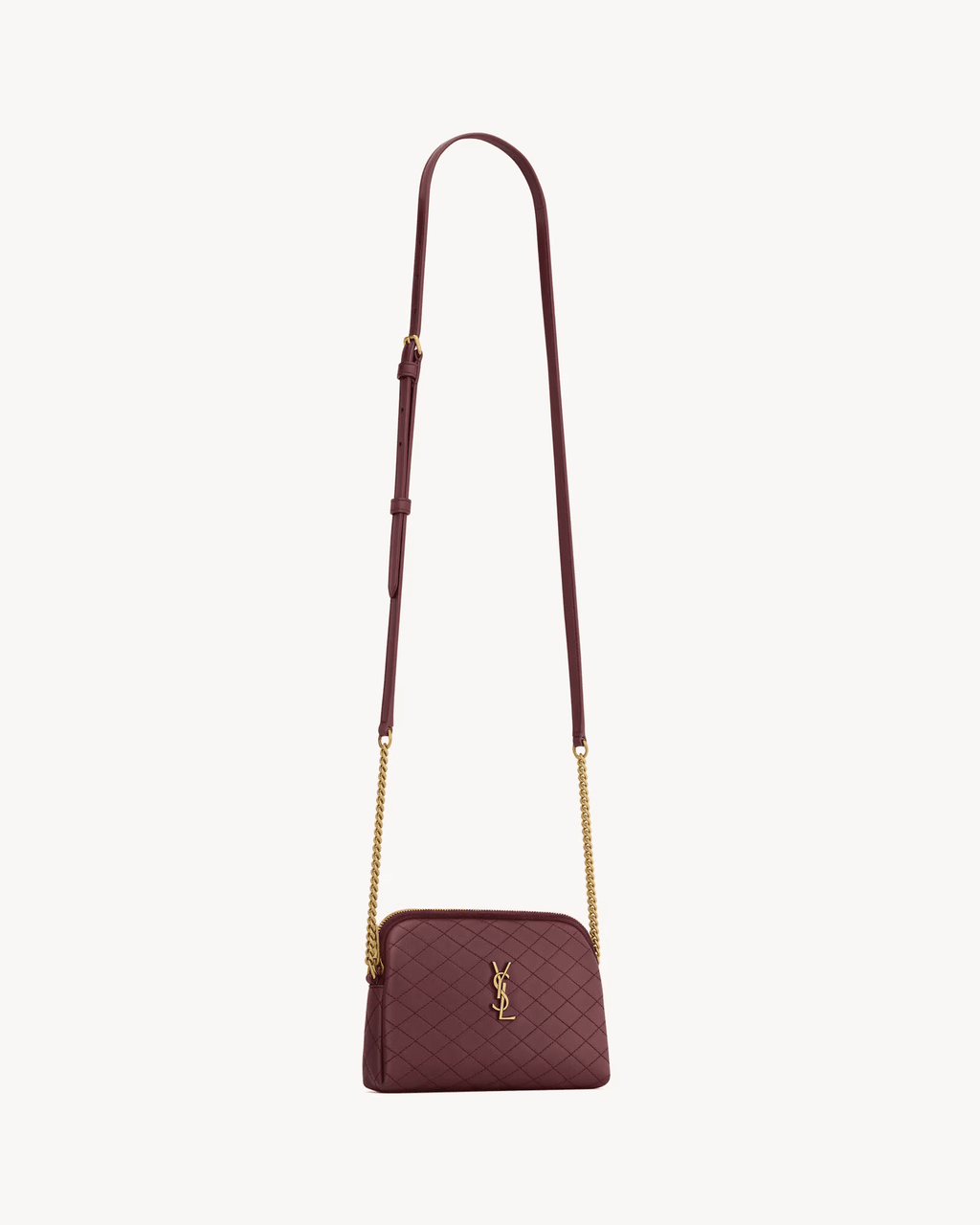 Saint Laurent Gaby zipped pouch in quilted lambskin