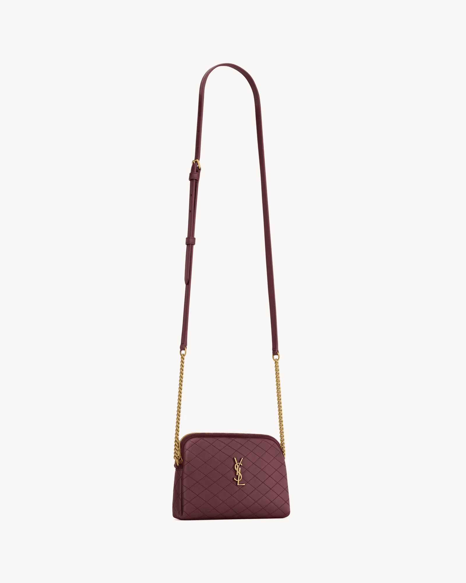 Saint Laurent Gaby zipped pouch in quilted lambskin