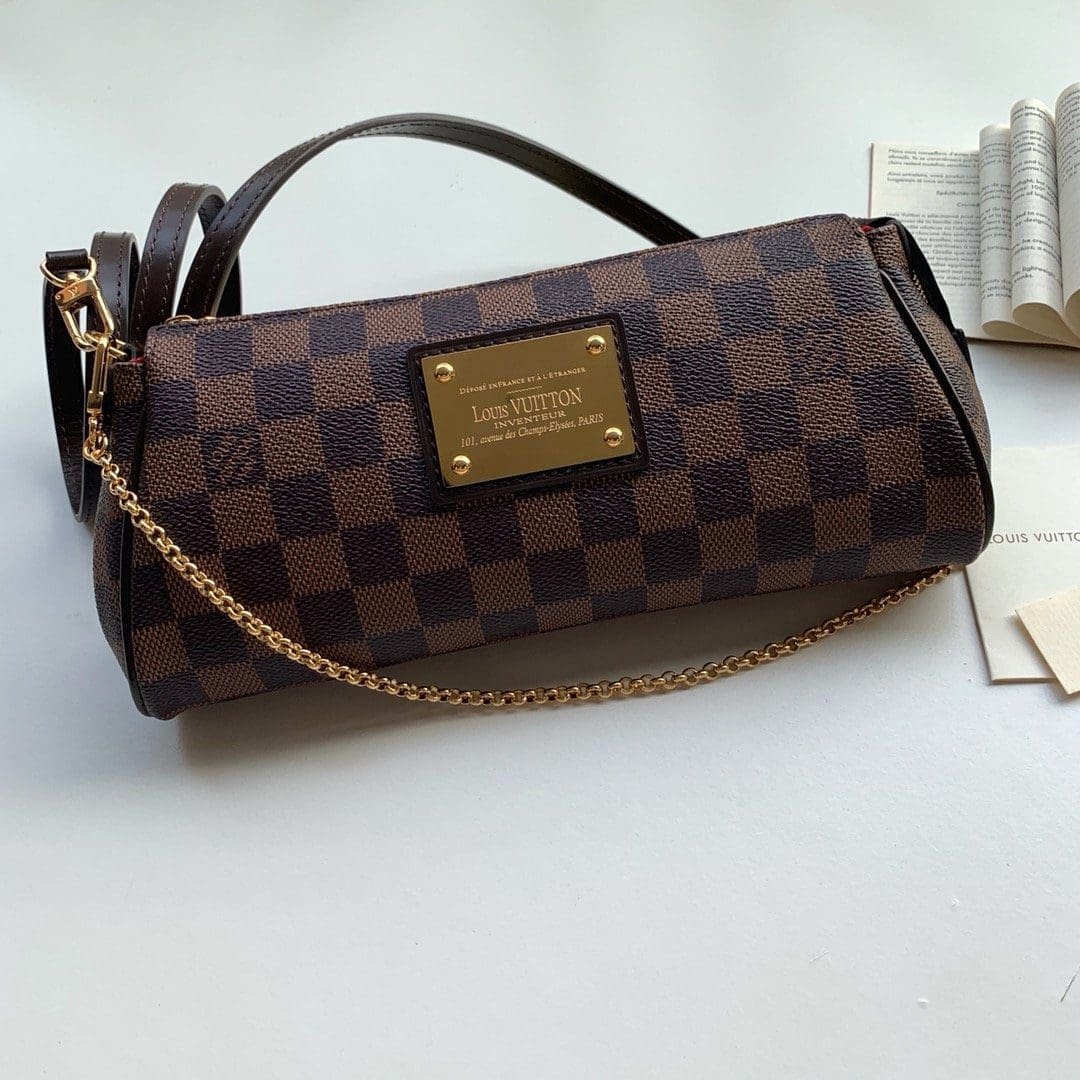 LOUIS VUITTON EVA HANDBAG WALLET ON CHAIN N55213