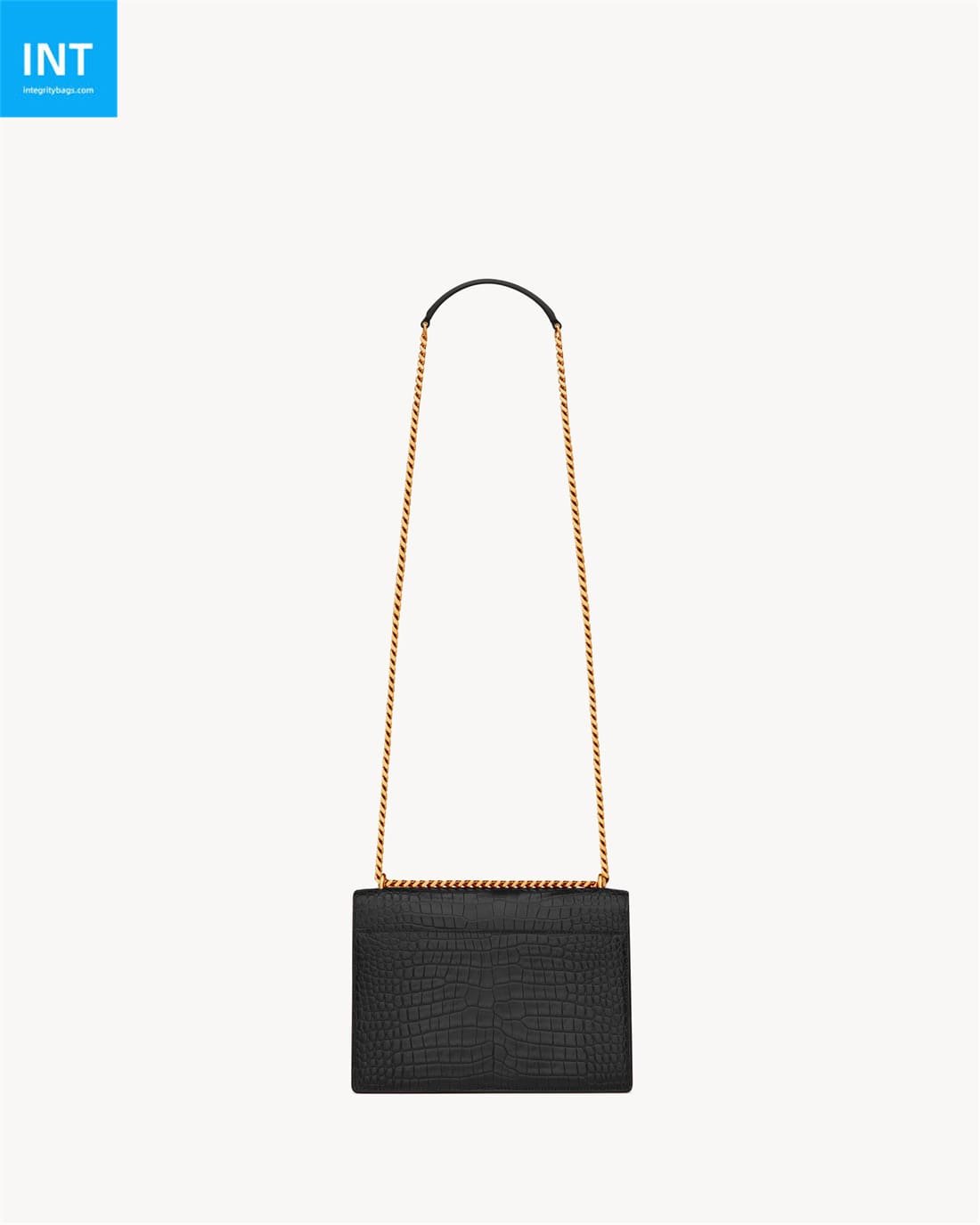 Saint Laurent SUNSET MEDIUM IN CROCODILE-EMBOSSED LEATHER