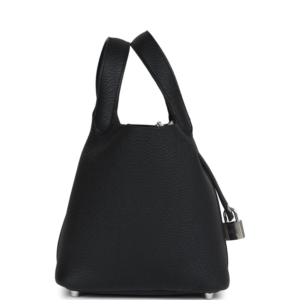 Hermès Picotin Lock 18 Black Clemence Palladium Hardware