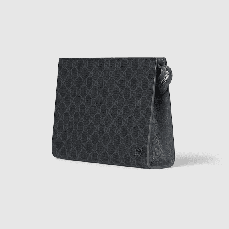 Gucci pouch with grey trim