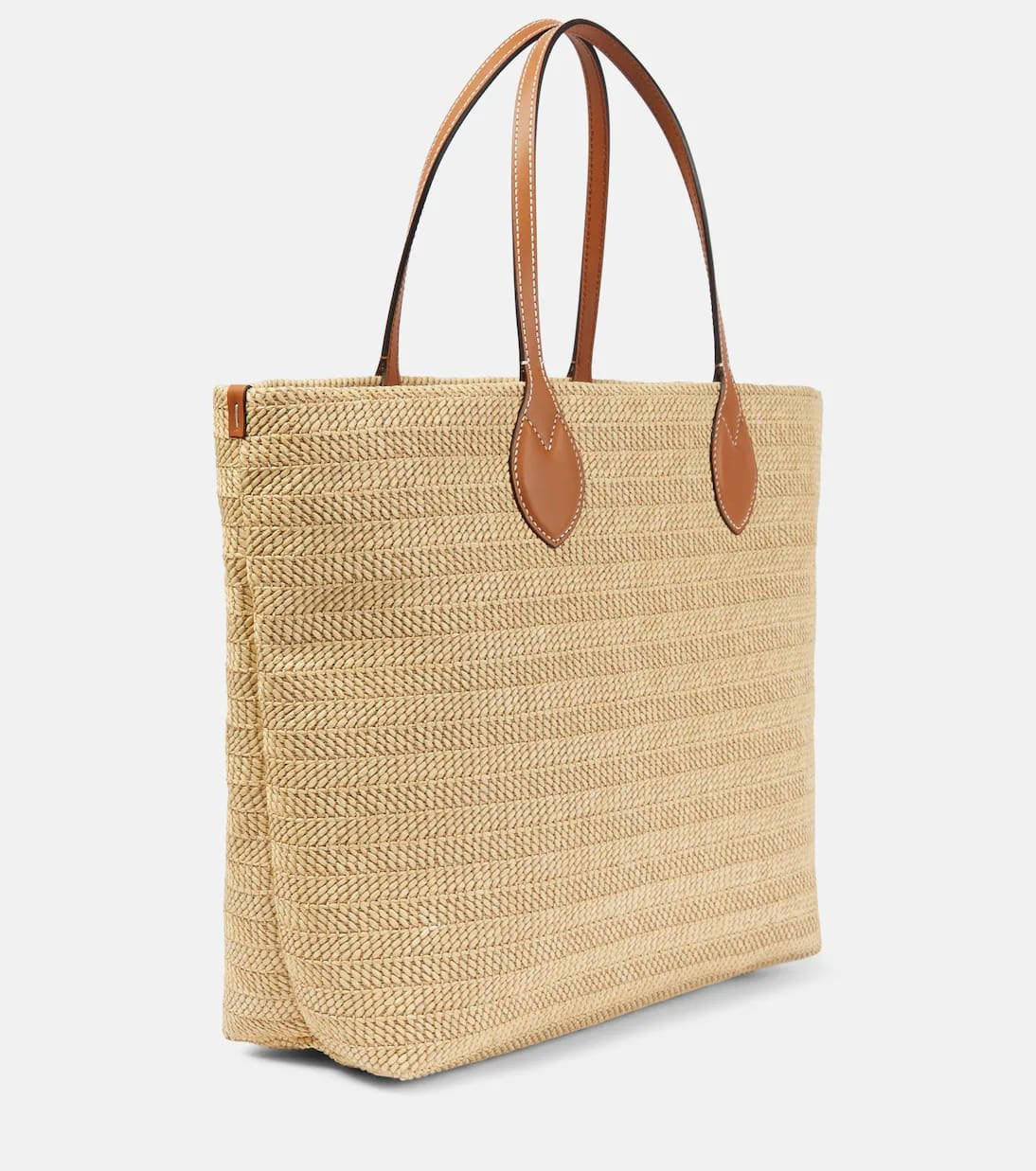 Gucci Medium logo raffia-effect tote bag