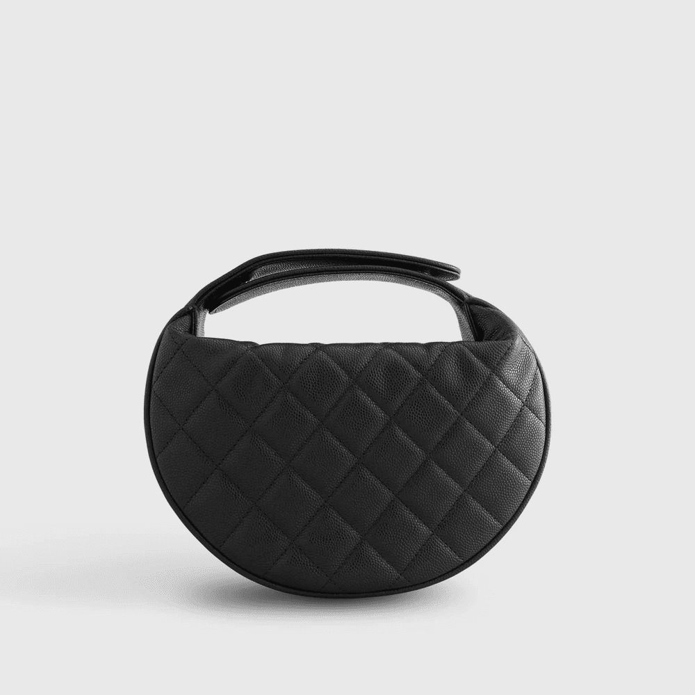 Chanel Quilted Circle Pouch Bag