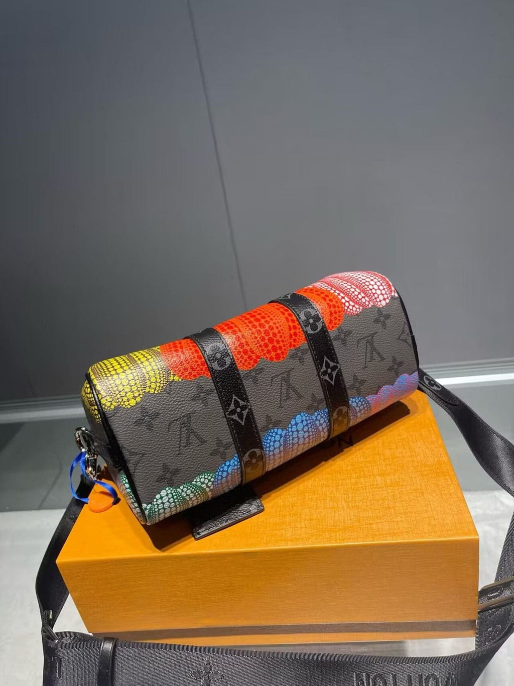 Louis Vuitton Kusama Reverse Monogram Eclipse Keepall 25