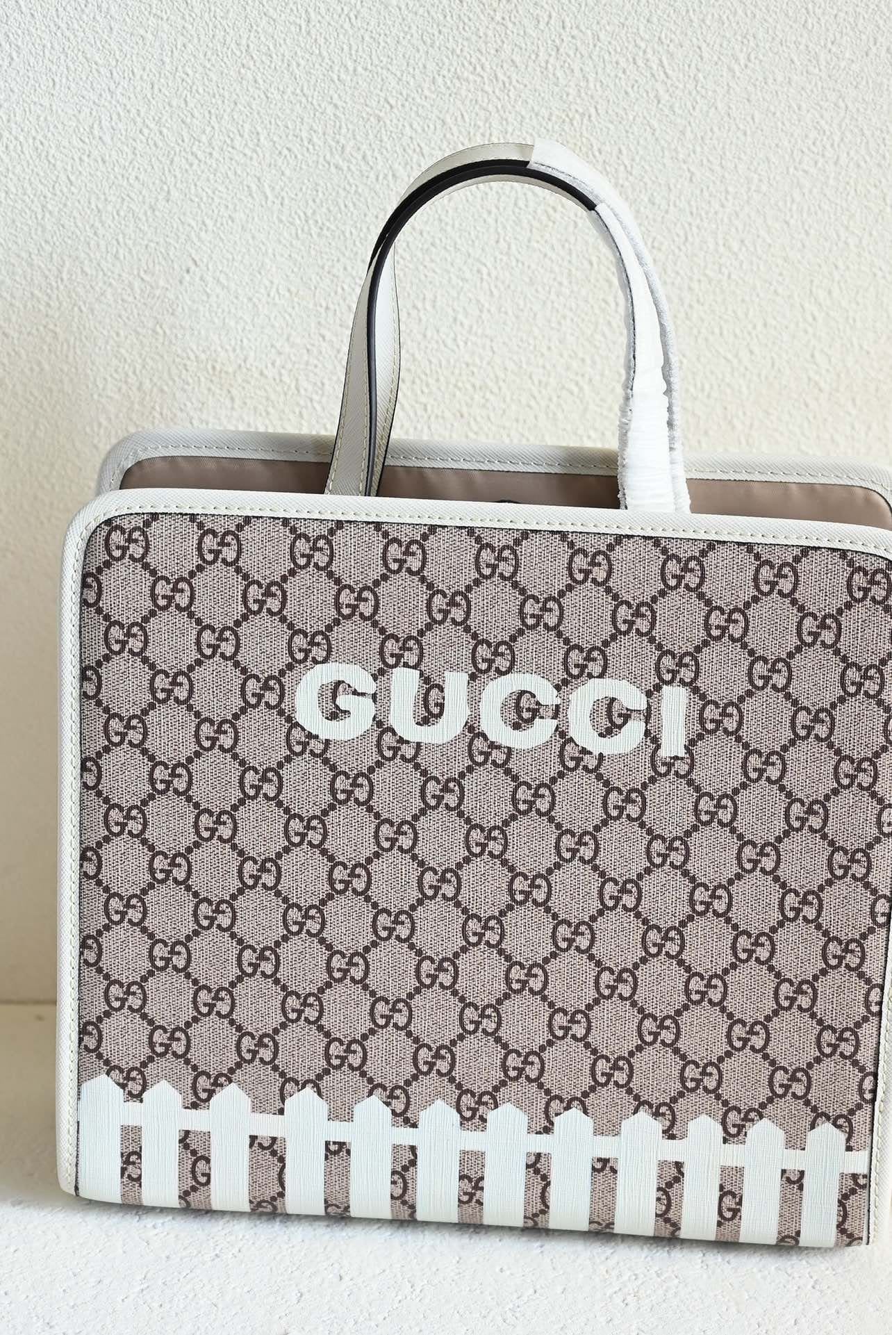 GUCCI CHILDREN’S DOG PRINT TOTE BAG
