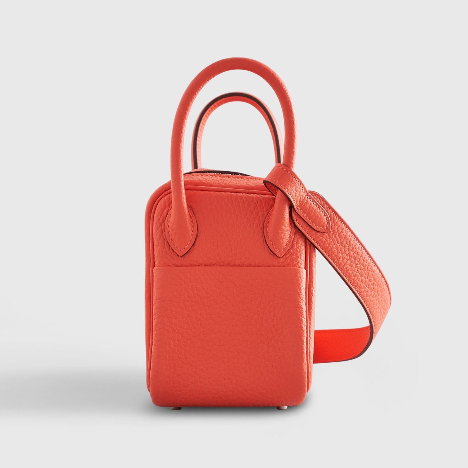 Hermès Lindy 20 Clemence Go Orange Field Palladium Hardware