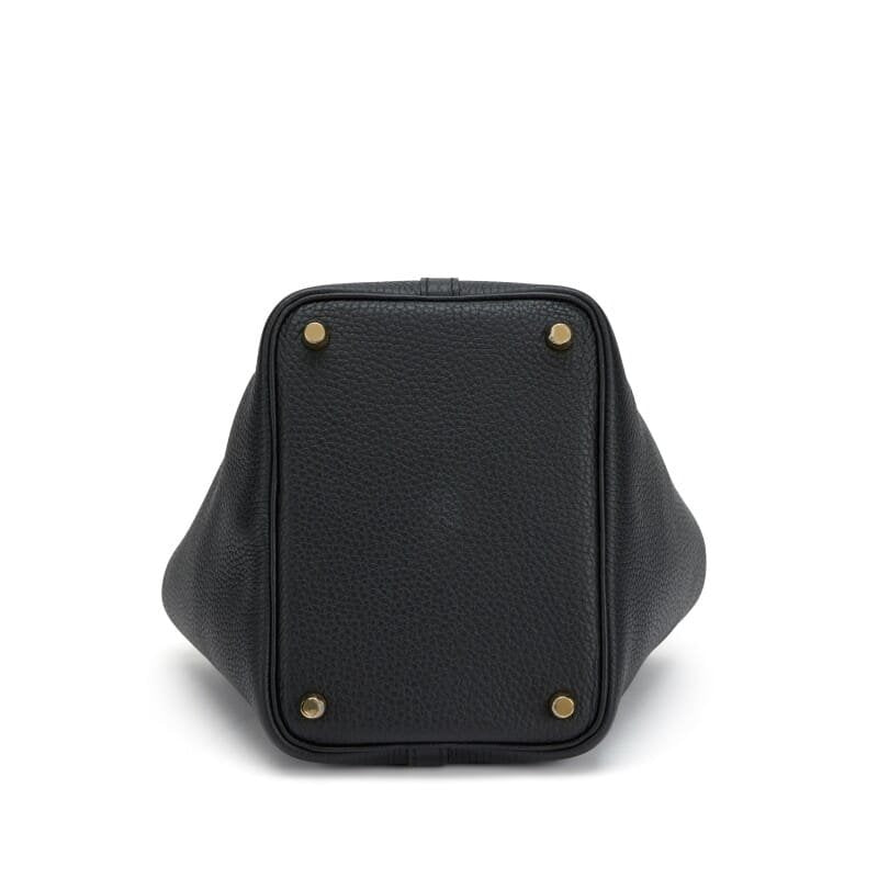 Hermès Black Clemence Picotin Lock 18 Gold Hardware