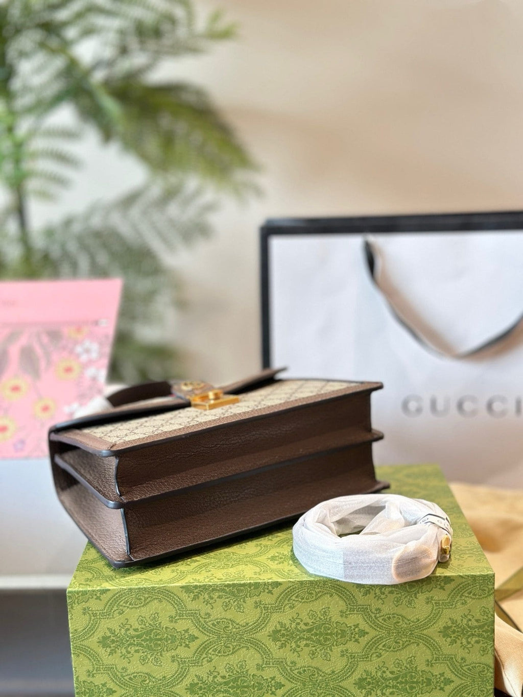 GUCCI OPHIDIA TOP HANDLE SMALL BAG