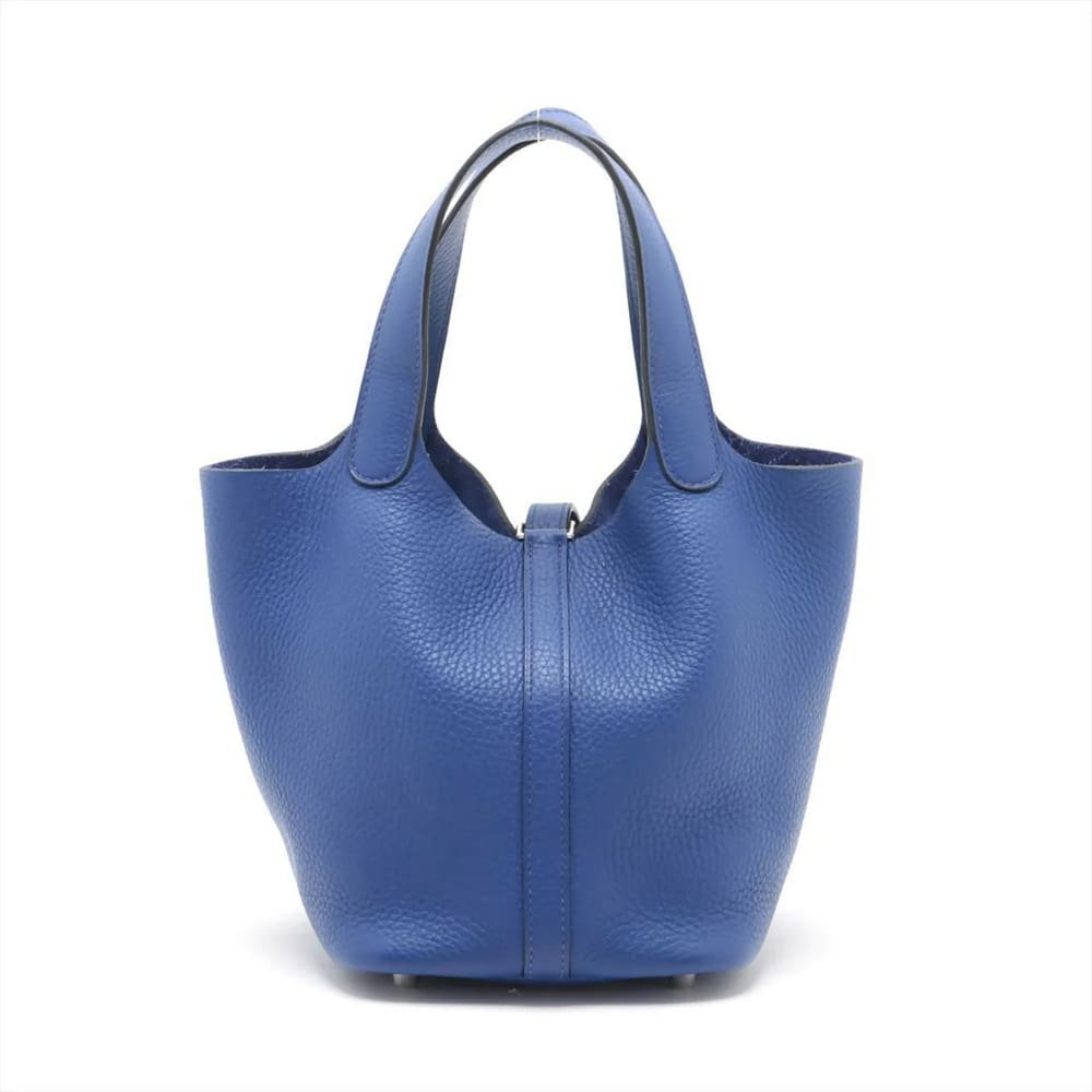 Hermès Taurillon Clemence Picotin 18 Bleu Royal with Palladium Hardware