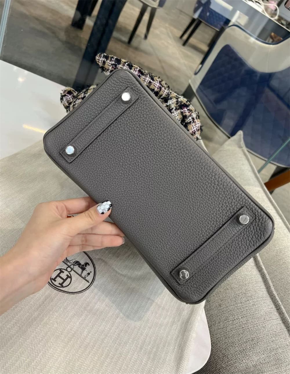 Hermès Birkin 25 Gris Meyer Togo Leather Palladium Hardware