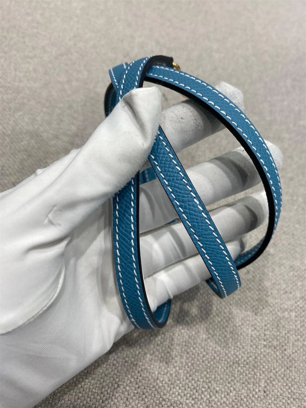 Hermès Mini Kelly Bleu Jean Epsom Gold Hardware