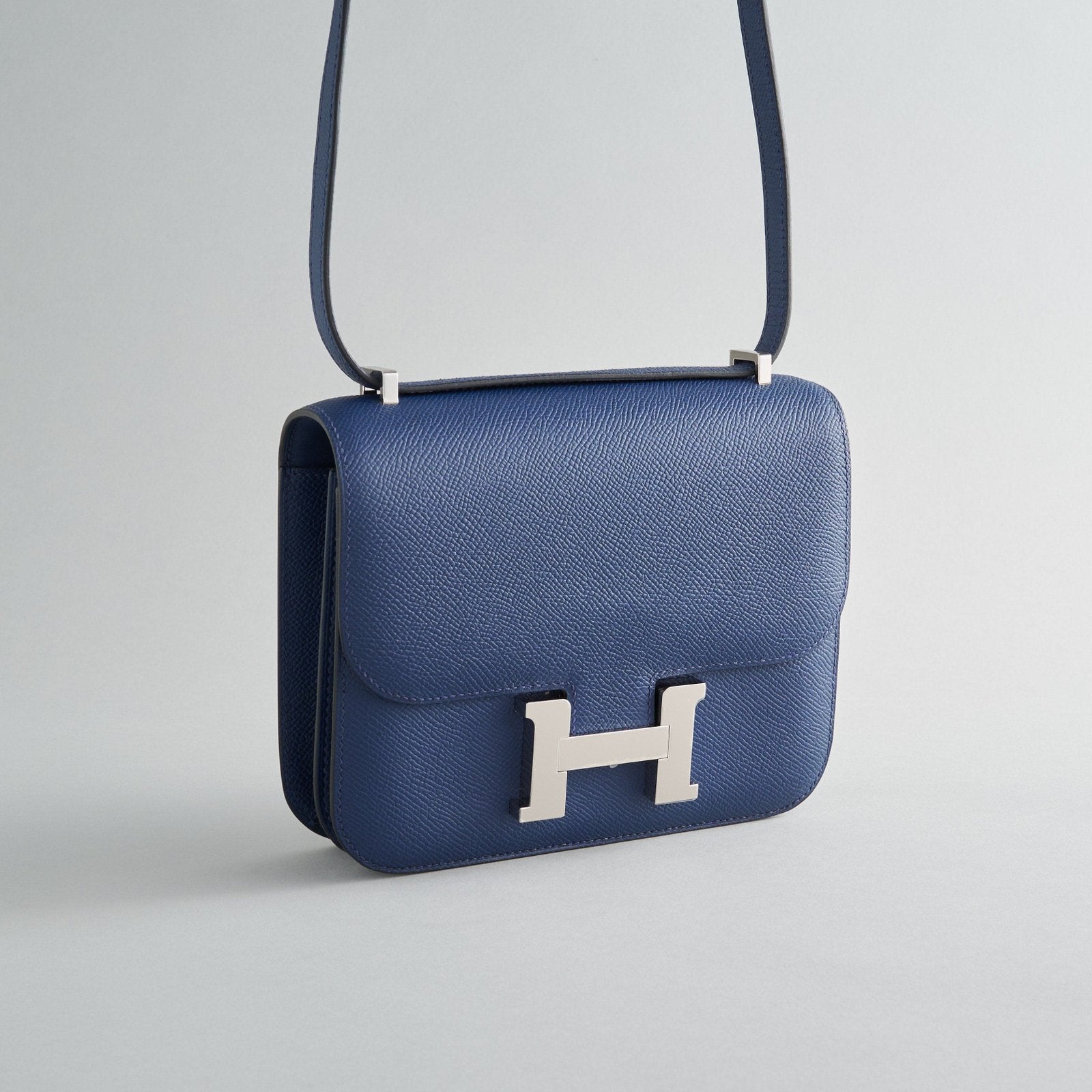 Hermès Constance 18 Epsom Blue Navy Palladium Hardware