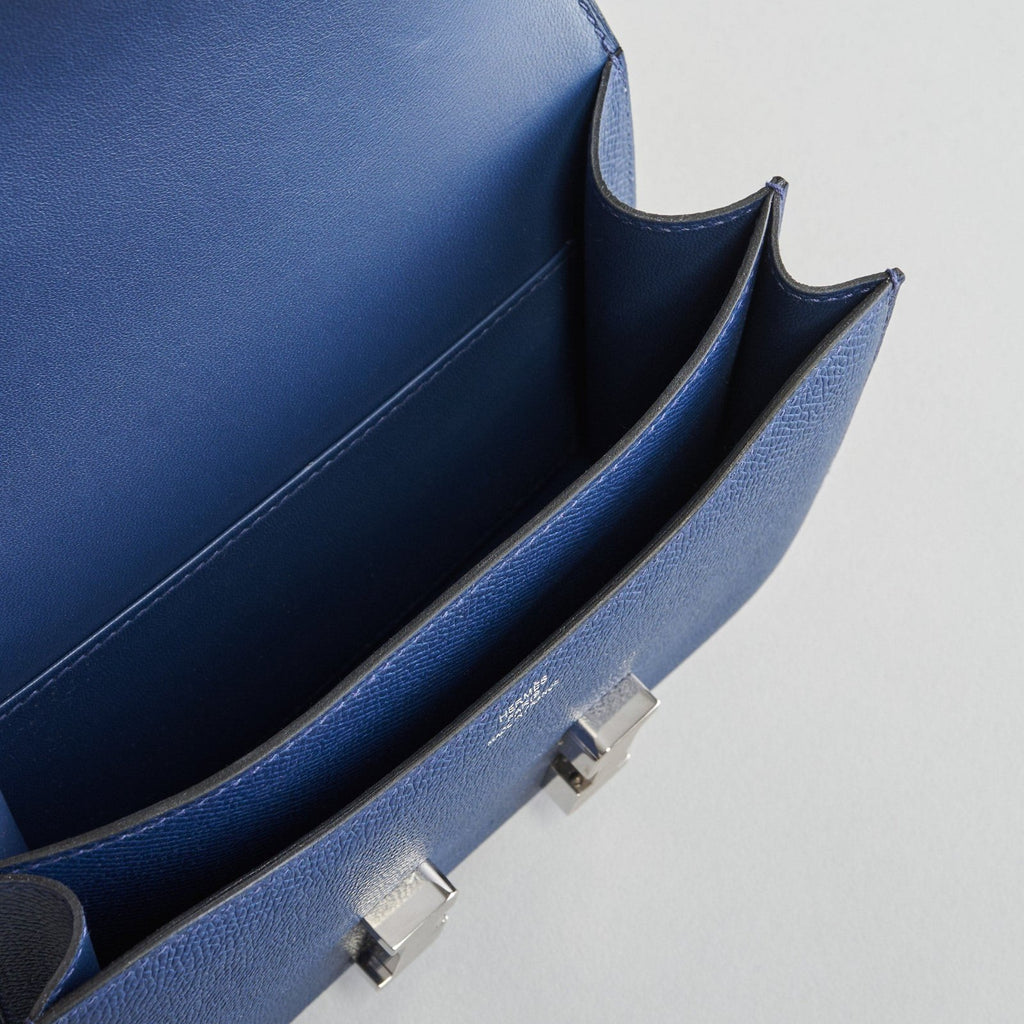 Hermès Constance 18 Epsom Blue Navy Palladium Hardware