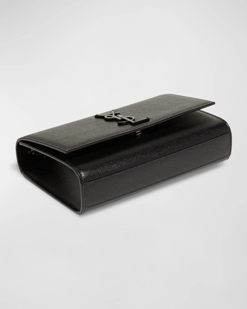 Saint Laurent Kate Small YSL Crossbody Bag in Grained Leather